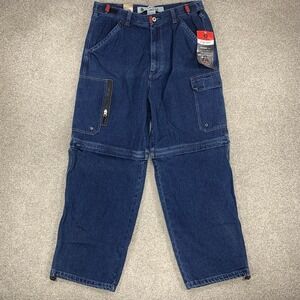 Arizona NEW Y2K Zip Off Jeans 36x30 Dead stock Baggy Rave Skater Vintage Cargo‎